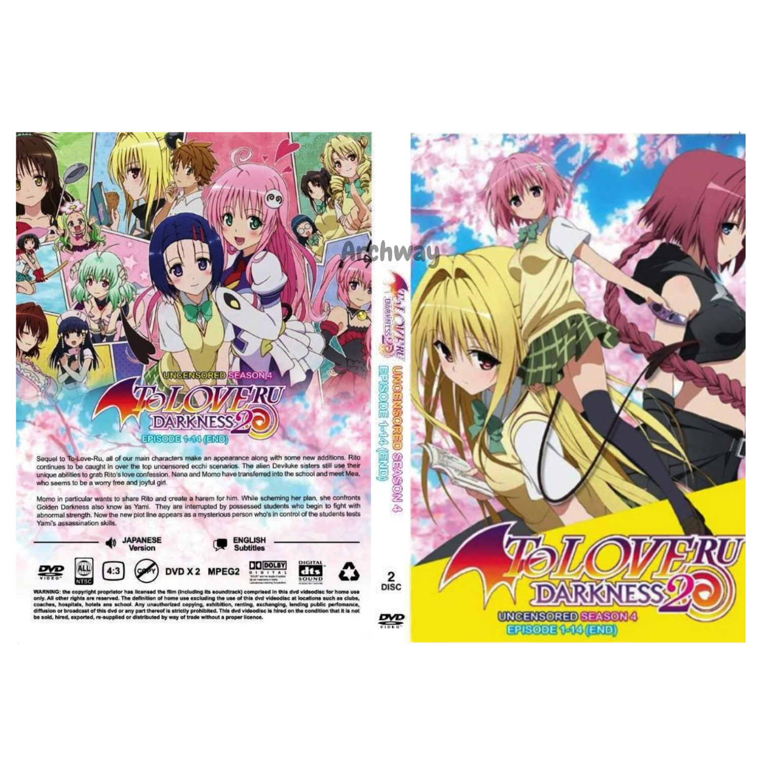 *Uncensored Version* To Love-Ru (Season 1-3) 4 DVD Boxset - English Subtitle