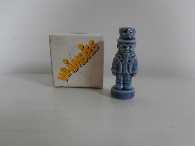 VINTAGE WADE ONKEL SAM SAMMLERSTÜCK BLAUE KERAMIKFIGUR SEHR SELTEN UND VERPACKT