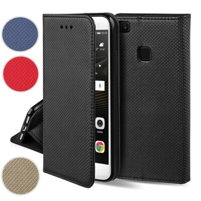 Handy Hülle für Samsung Schutz Tasche Magnetic Smart Case Wallet Book Schwarz