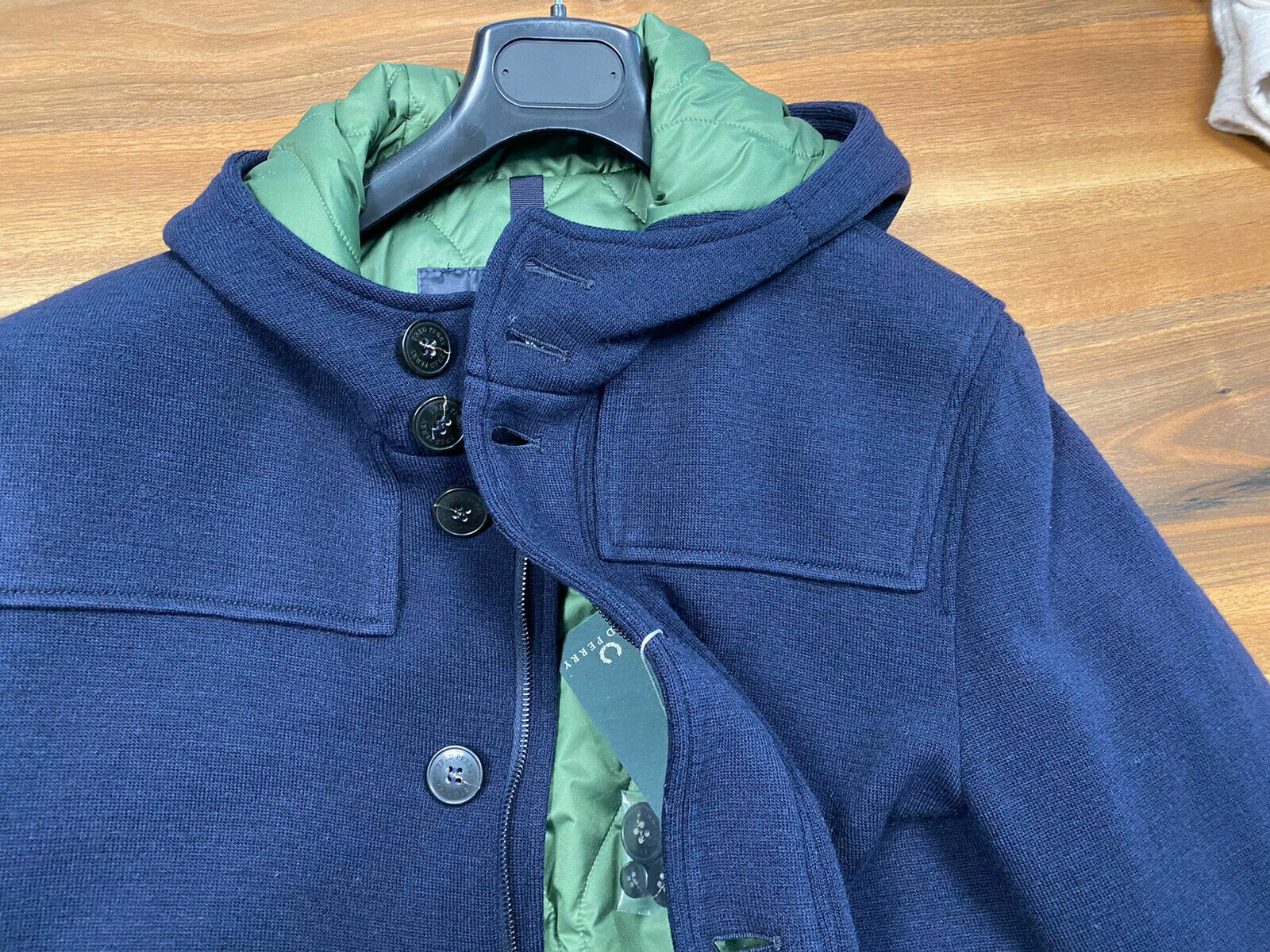 Fred Perry Iconic Montgomery Duffle Coat Caban Jacket Parka Coat Navy XL