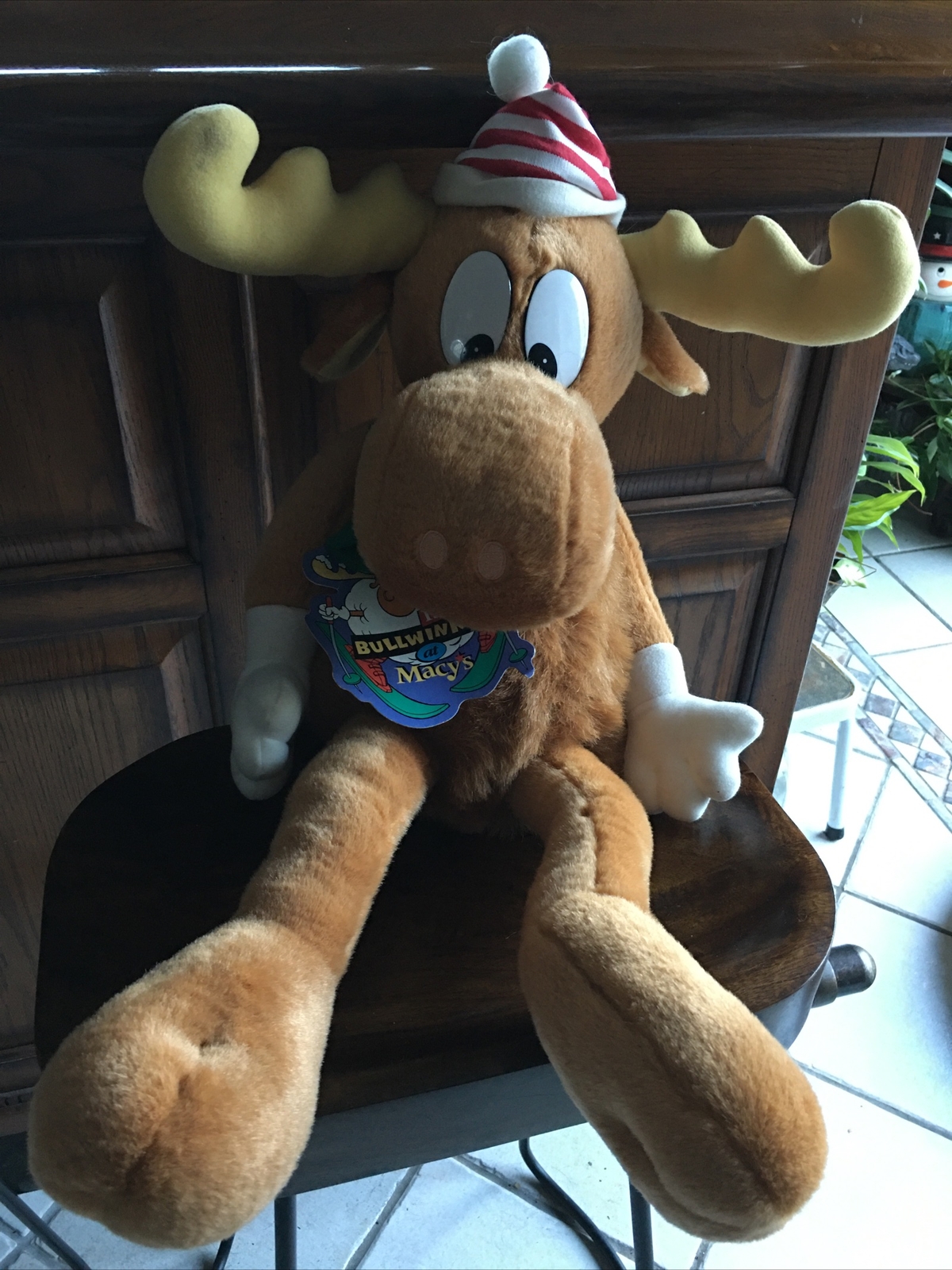 Bullwinkle Macy S Large 24 Stuffed Christmas Moose Plush 1996 For Sale Online Ebay
