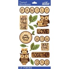 Crafts Stickers Sticko Wood Family Me Owls Tree Mom Dad Together Deep Roots Crafts Stickers Sticko Wood Family Me Owls Tree Mom Dad Together Deep Roots