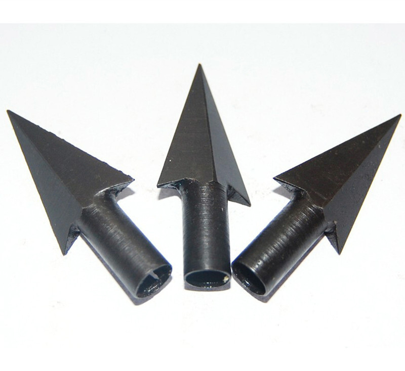 12Pcs Traditional Broadheads 200 Grain Glue on Wood Arrow Heads Hunting