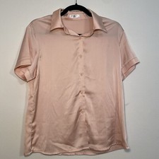 Ekouaer Womens Silk Satin Nightgown Button Down Sleepwear Small