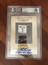 Patrick Kane NHL Debut Ticket Stub Signed BAS 