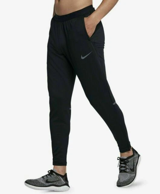 MENS XL X LARGE NIKE PHENOM 2 RUNNING PANTS JOGGERS TRACK BLACK
