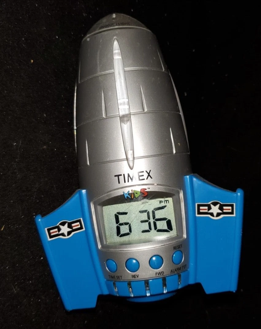 Classic TIMEX ROCKET SHIP ALARM CLOCK 6.5