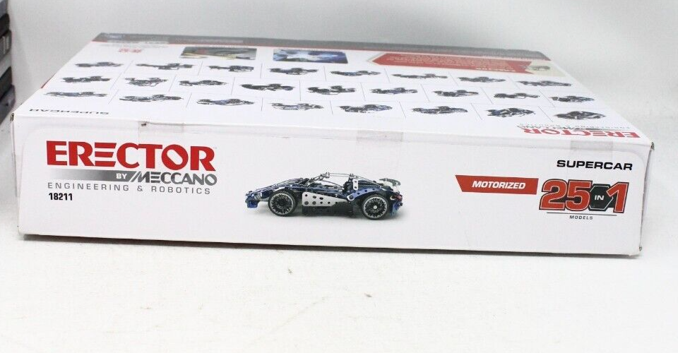 SUPERCAR - ERECTOR Building SET Meccano 18211 - Motorized - 25