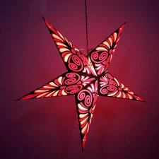 Handmade Christmas Party Star Paper Lamp Decorative Festive Hanging Lantern