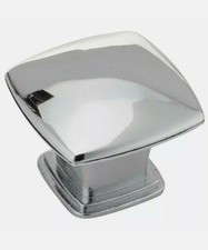 Chrome Cabinet Knobs, Pyramid Square, 1 3/16 In. Wide - Bag of 11 Knobs