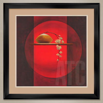 35W''x35H'': MISE EN LUMIERE by BERNADETTE TRIKI - DOUBLE MATTE, GLASS and FRAME