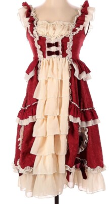 classic lolitia dresses Gray Stripes Print Long Sleeves Classic Lolita Dress main image 0