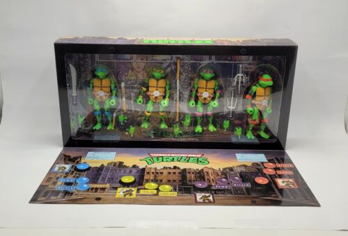NECA SDCC 2016 Teenage Mutant Ninja Turtles Arcade Figure 4 Pack CIB - Foto 1 di 5