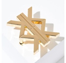 14K GOLD Plated BELT BUCKLE India Hicks LETTER K Fashion Accessory Gift NIB