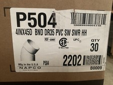 New Napco P504 4x45d Bnd Dr35 Pvc Sw Swr Hh 2202 30 Pc Lot New Napco P504 4x45d Bnd Dr35 Pvc Sw Swr Hh 2202 30 Pc Lot