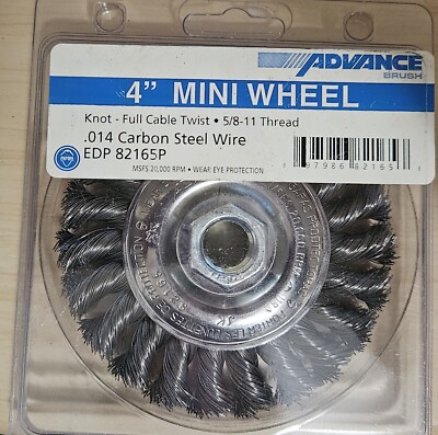 Pferd Inc 82165 4''X5/8-11 Thread full cable twist knot  Wire Wheel  brush. NEW