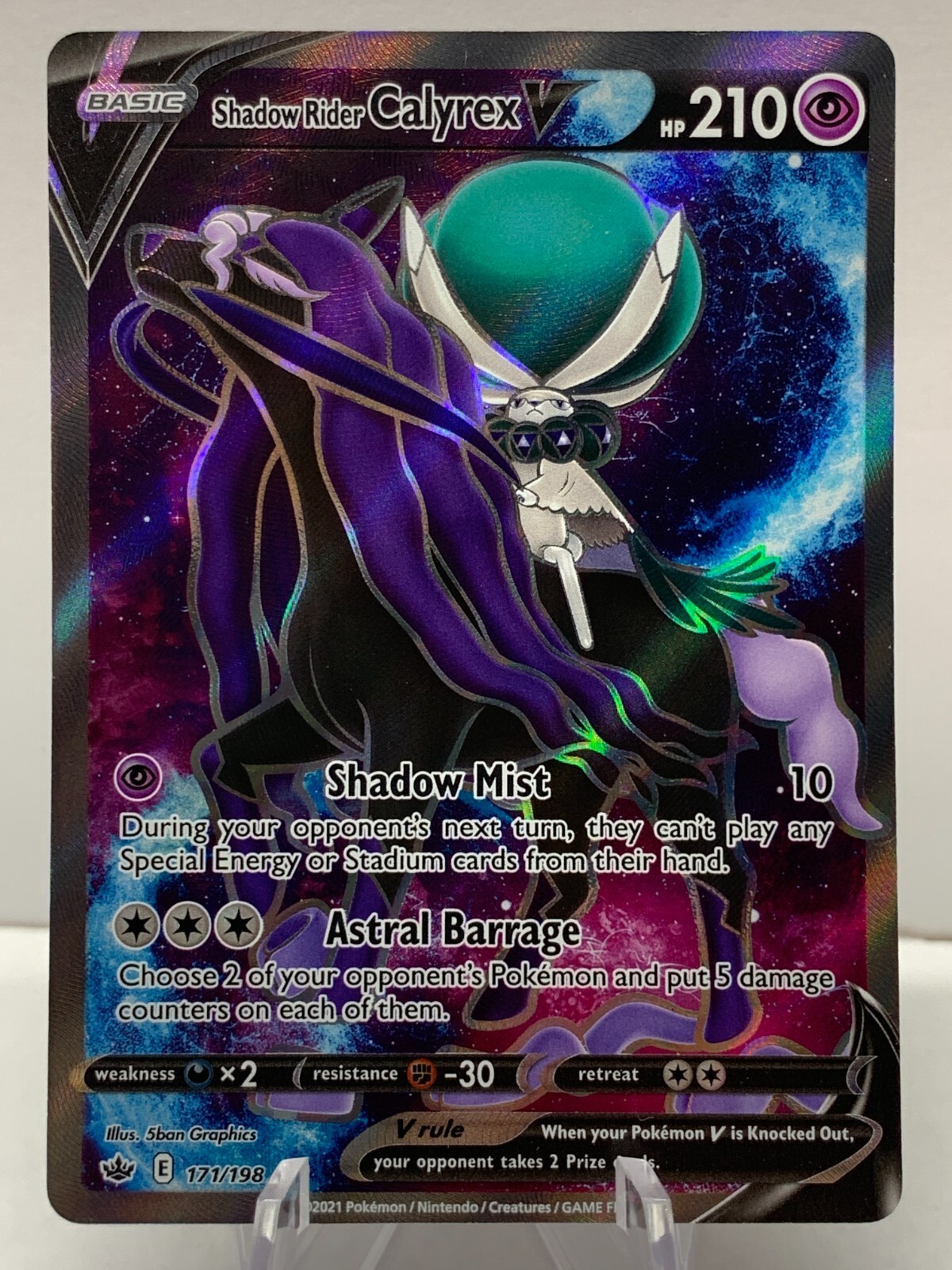 Pokemon Shadow Rider Calyrex V 171/198 Chilling Reign Sword & Shield ...