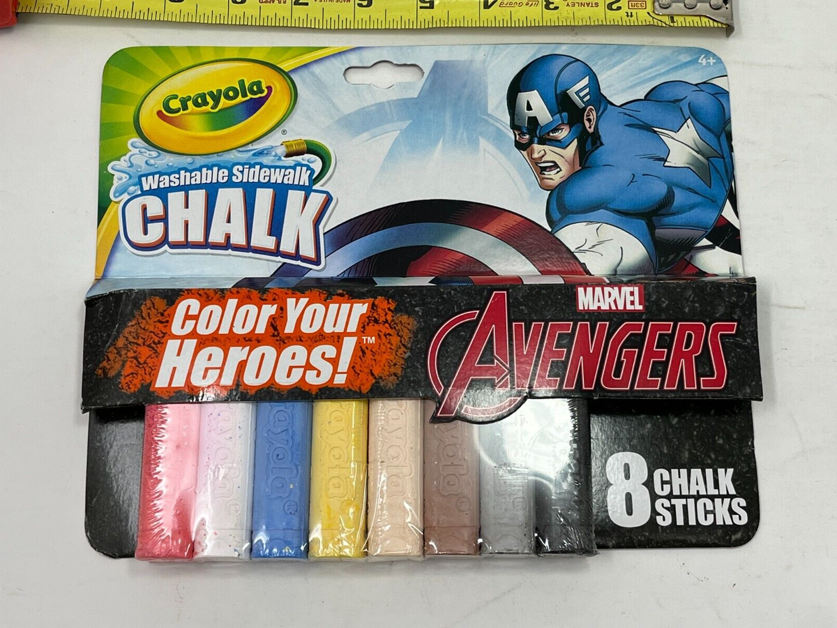 Crayola Washable Sidewalk Chalk Marvel Avengers USA Captain