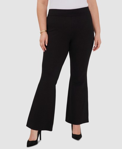 Pantalon Vince Camuto Femme - Pull-on Crepe Ponte - Fente Devant - Rich Black Taille 14