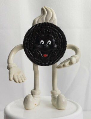 VTG Nabisco Oreo Cookie Bendable Man Figure 4.5'' Bendy Advertisement Toy 