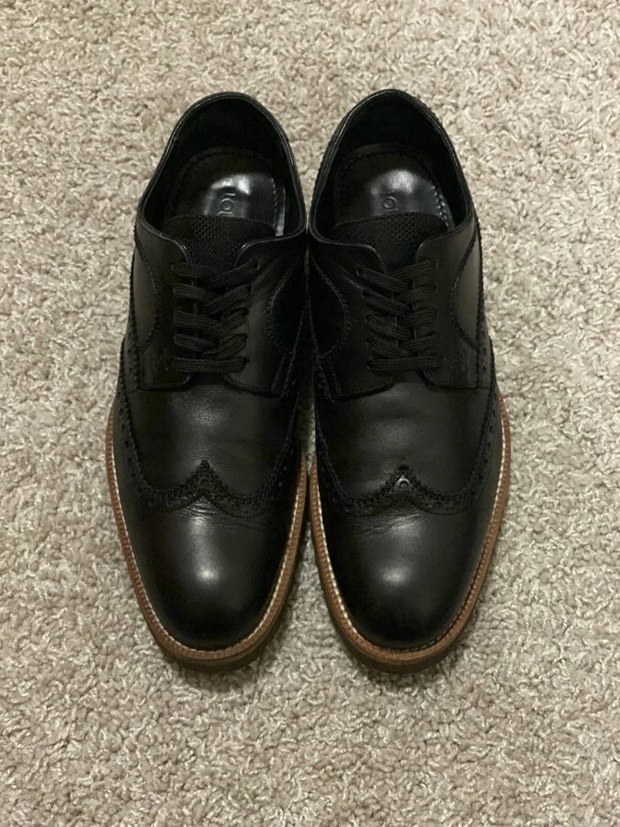 $915 Louis Vuitton Black Formal Voltaire Derby Shoes Men UK 8 US 9