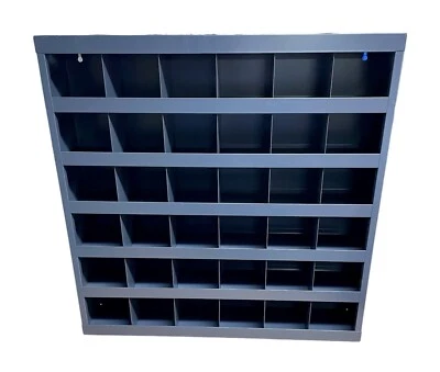 M&M FASTENERS Cold Rolled Steel Powder Coated 36 Compartment Pigeon Hole Bin, Bolt Bin
