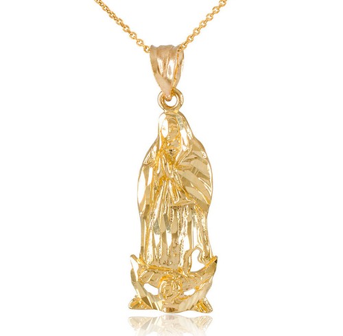 14k Gold Our Lady Virgin Mary Virgen 