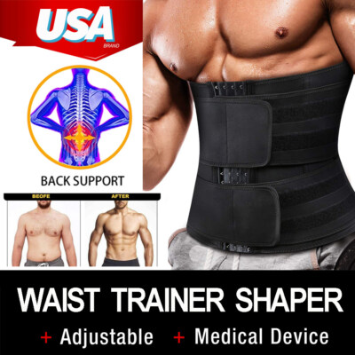 Women/Men Waist Trainer Body Shaper Sweat Belt Tummy Slimming Girdle Workout Gym