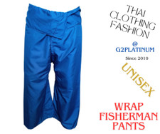 Dark Blue Rayon Thai Fisherman Pants - Plus Size Unisex Clothing - Perfect Gift