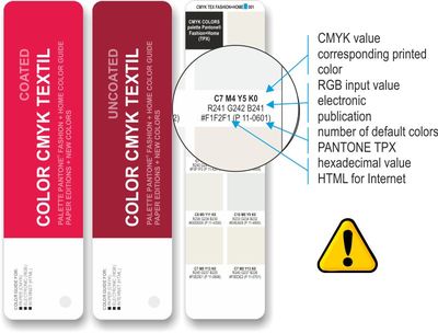 COLOR CMYK TEXTIL Coated/Uncoated - Pantone for digital print | eBay