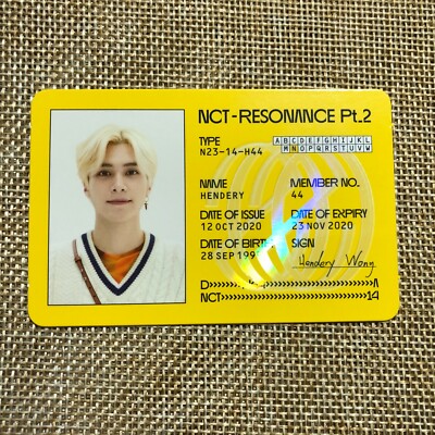 NCT2020 HENDERY [RESONANCE Pt.2 Departure] Official Photocard, ID