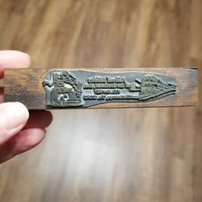 Vtg Advertising Printing Block RAILROAD BUILDERS OF THE SOUTHEAST CHATTANOOGA TN