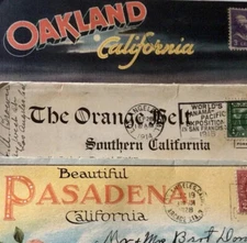 Lot Of 3 - CALIFORNIA Souvenir Postcard Folders Vintage Historical RARE