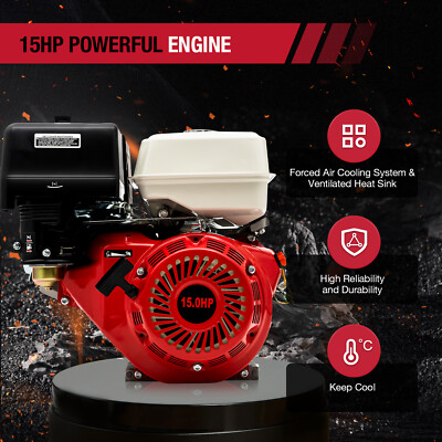 15HP Engine Recoil Pull Start Gas Motor 4 Stroke OHV Single Cylinder Air Cooling