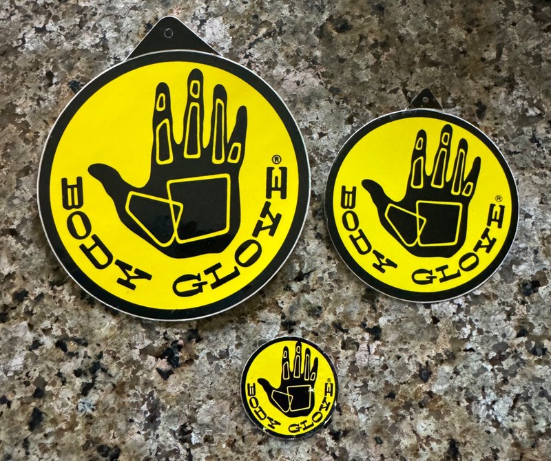 Vintage Body Glove Stickers Set of 3