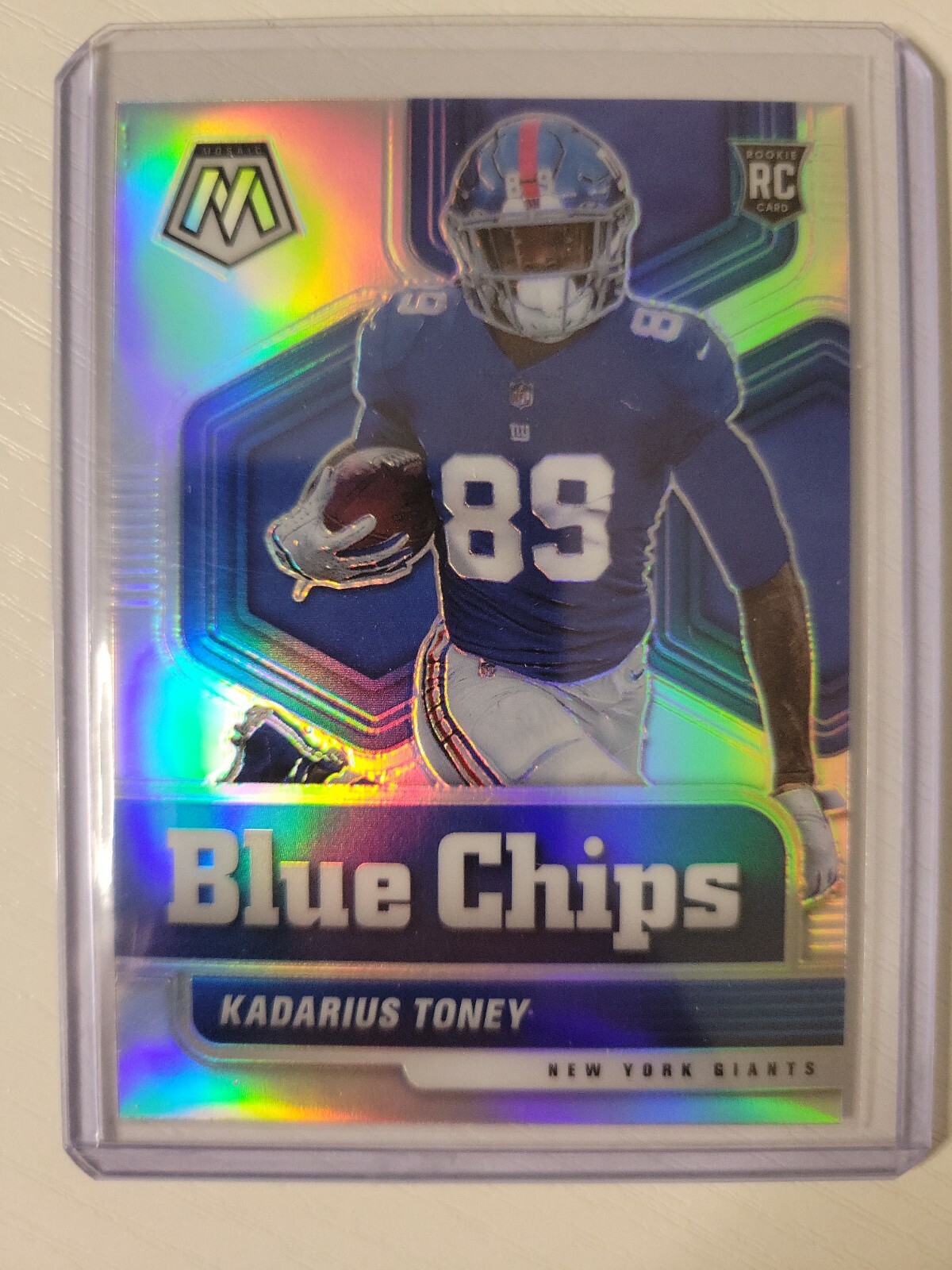 Kadarius Toney 2021 Mosaic True Silver Prizm Blue Chips RC SP 🔥 Giants 🔥