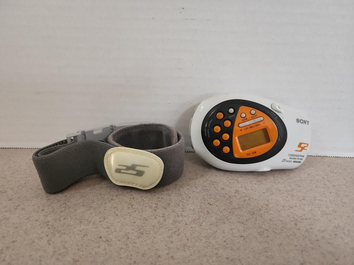 SONY PORTABLE S2 SPORT RADIO WALKMAN MODEL# SRF-M80V WITH ARMBAND
