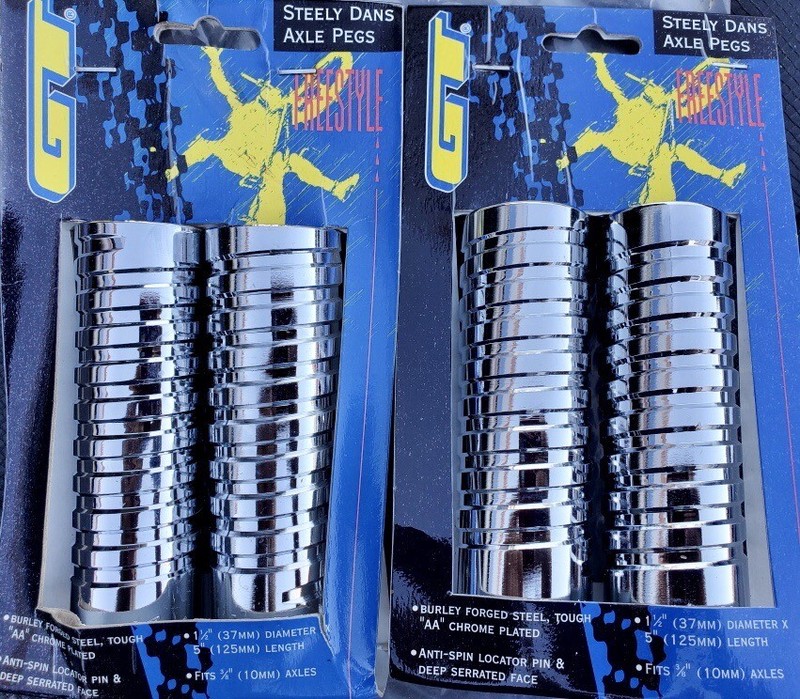 Nos GT BMX Freestyle Pegs Flatland Pegs Steely Dan Axle Pegs