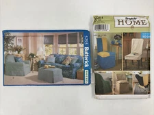 Furniture Cover Patterns Lot Of 2 Uncut Chair Couch Ottoman C13p