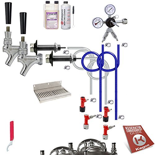 3PUCK2-PLCP-NT Kegerator Kit, 2-Tap, Chrome