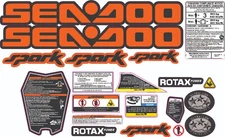SEADOO SPARK 3 UP 2015 - 2022 Graphics / Decal / Sticker Kit ORANGE CUSTOM