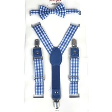 Toddler Boys Size 2T-5T Bow Tie and Suspender Set Cat and Jack Blue