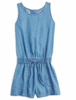 girls chambray romper