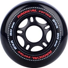 Tempish Inline Skates Accessories Inline Wheels Radical 80mm 84A Black 4 Pack 1427727