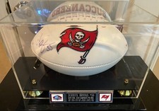 Derrick Brooks Signed Tampa Bay Buccaneers Logo Football PSA WITH CASE