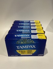 5X  Tampax Regular Tampons W/ Cardboard Applicator Unscented 10ct  ea (50 Total)