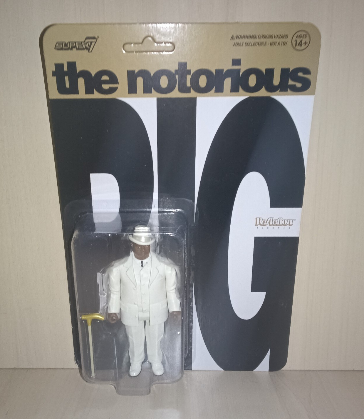 Figurine ReAction Super7 The Notorious BIG neuve et scellée sans défaut de carte