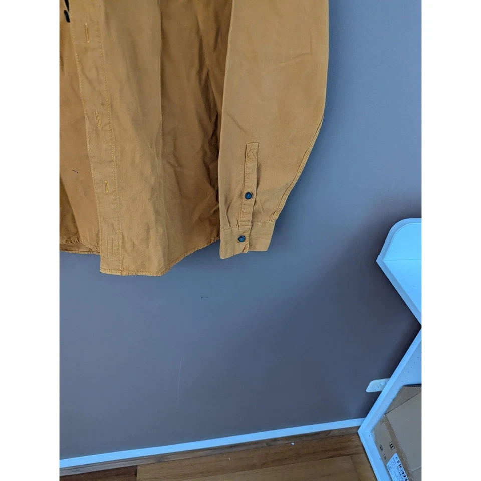 Nudie Jeans Co Shirt Mens Large Mustard Yellow Button Down Long Sleeve Casual - image 4 of 4