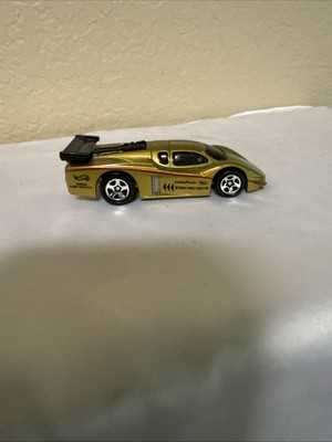 Hotwheels Porche Racing Car 1988 Vintage Collectible Gold