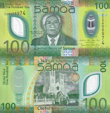 Samoa 100 Tala ND 2025 Polymer P NEW Replacement ZZ Prefix UNC